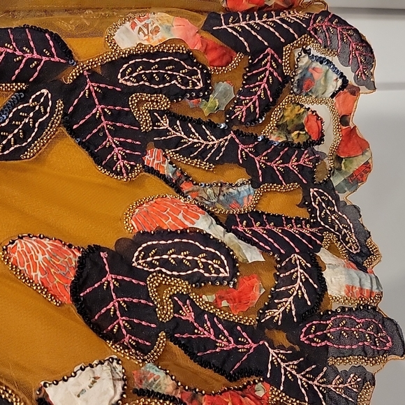 Anthropologie Bhanuni by Jyoti Embellished Midi Skirt 0 - Picture 6 of 8